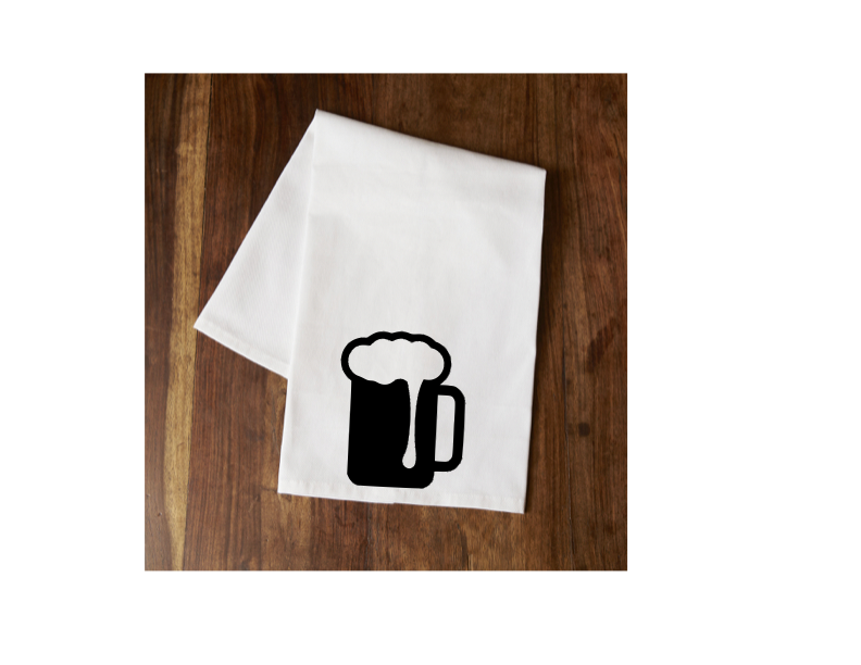 Beer Mug Tea Towel (St. Patrick's Day Theme) - The Cocktail Concept