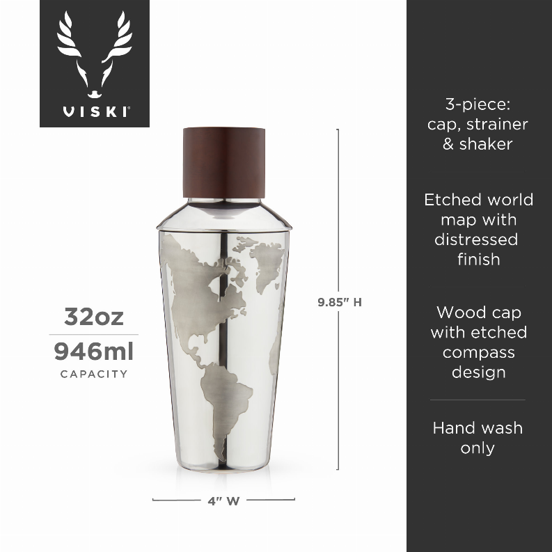 Globe Shaker by Viski - The Cocktail Concept