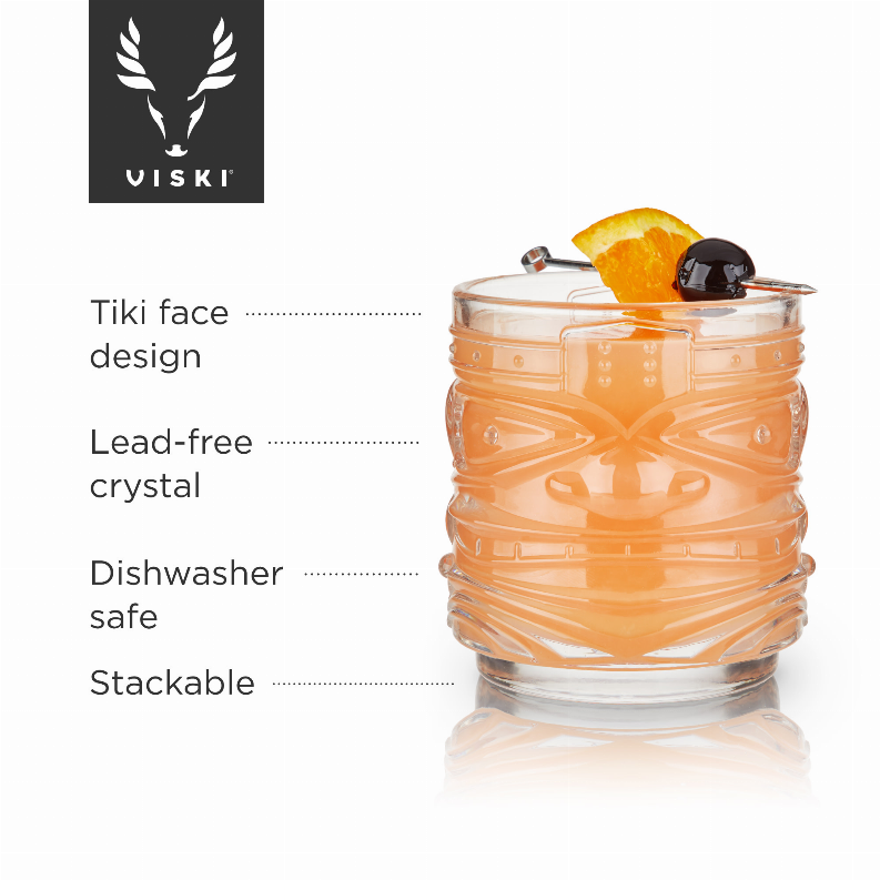 Tiki DOF Tumblers by Viski - The Cocktail Concept