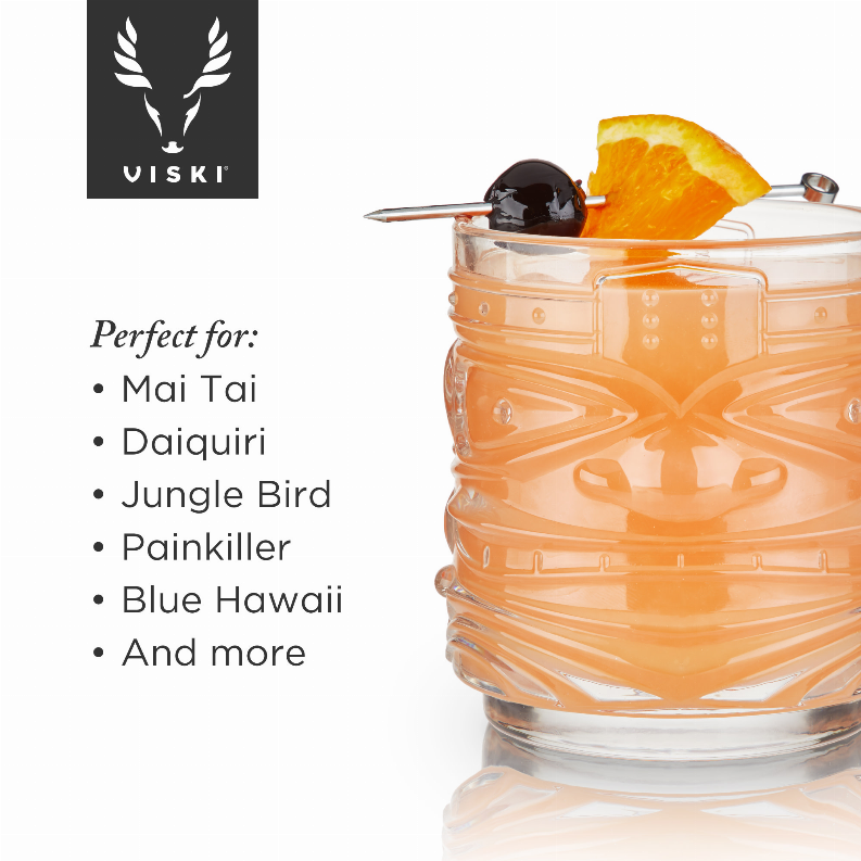 Tiki DOF Tumblers by Viski - The Cocktail Concept