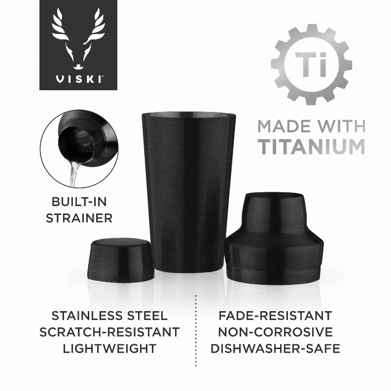 Titanium Cocktail Shaker by Viski - The Cocktail Concept