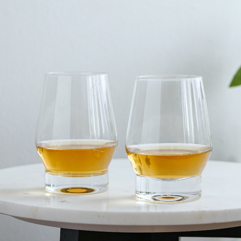 Heavy Base Crystal Whiskey Glasses by Viski - The Cocktail Concept