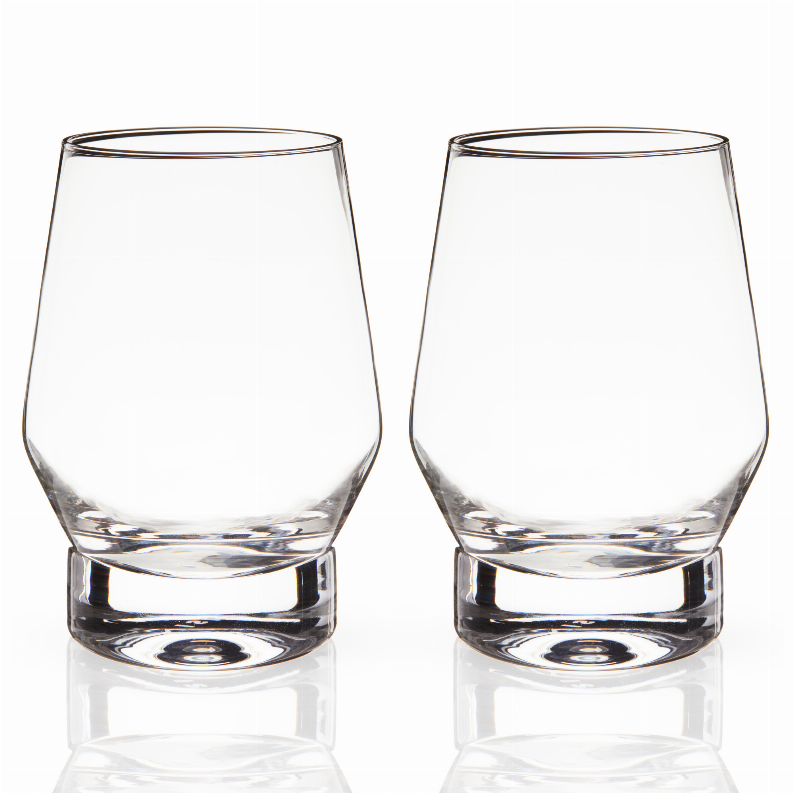 Heavy Base Crystal Whiskey Glasses by Viski - The Cocktail Concept