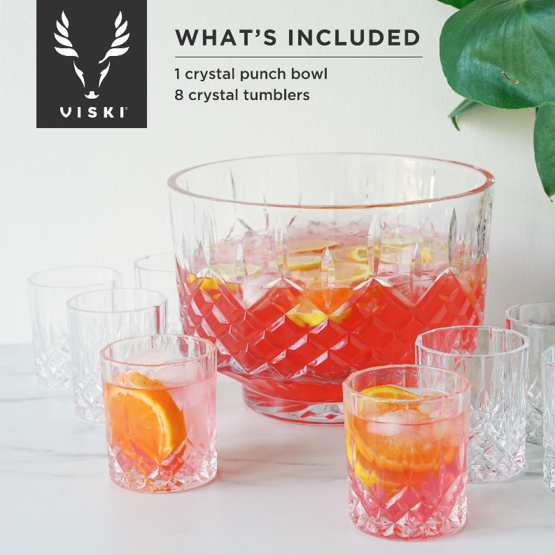 Admiral Punch Bowl with Tumblers by Viski - The Cocktail Concept