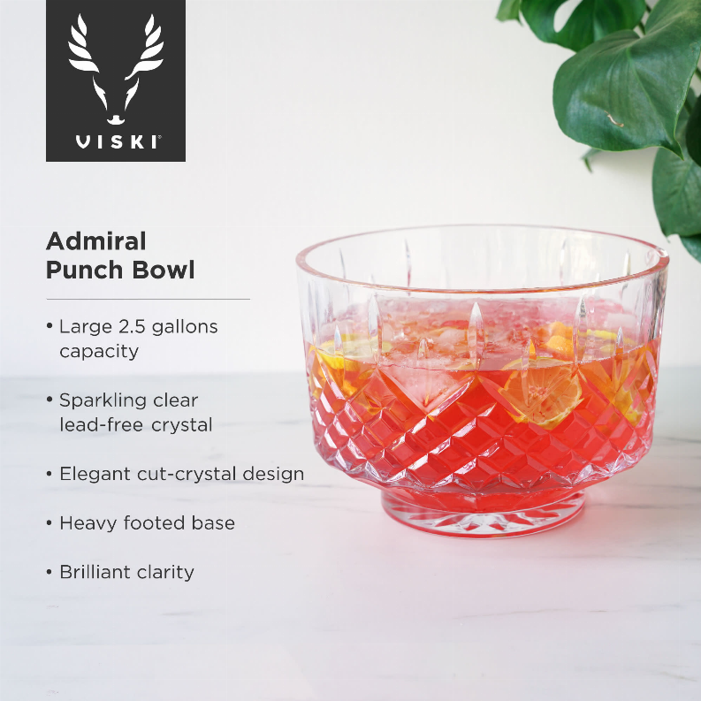 Admiral Punch Bowl with Tumblers by Viski - The Cocktail Concept