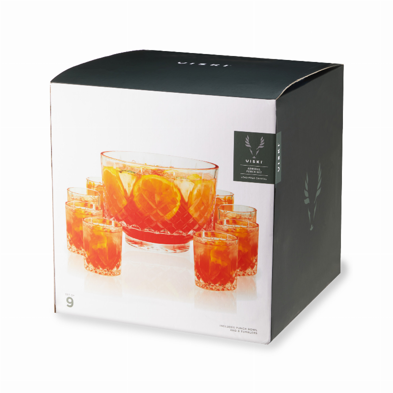 Admiral Punch Bowl with Tumblers by Viski - The Cocktail Concept