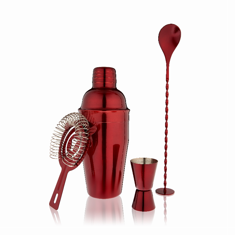 Red Barware Set - The Cocktail Concept