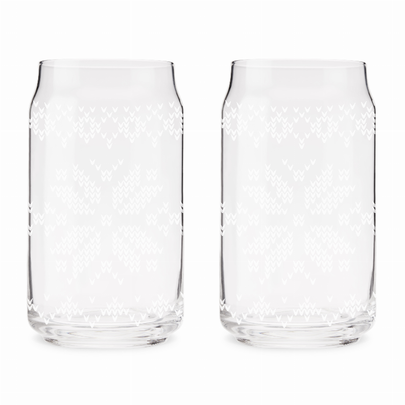 Nordic Knit Pint Glass Set By Foster & Rye - The Cocktail Concept