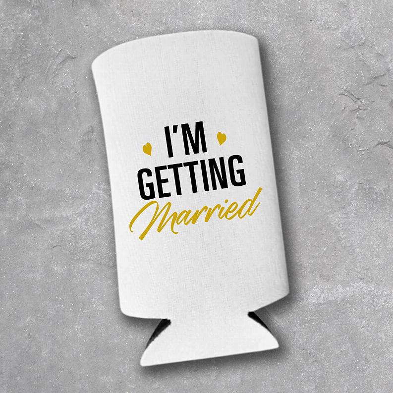 I'm Getting Married, We're Getting Drunk Bachelorette Party Can Coolers - Set of 2 - The Cocktail Concept