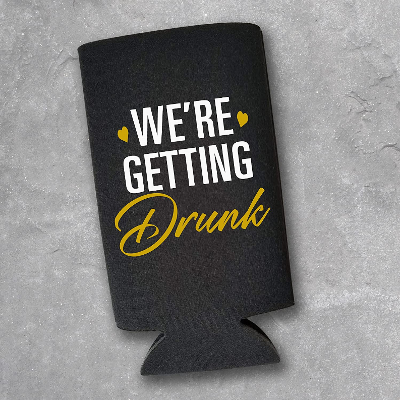 I'm Getting Married, We're Getting Drunk Bachelorette Party Can Coolers - Set of 2 - The Cocktail Concept