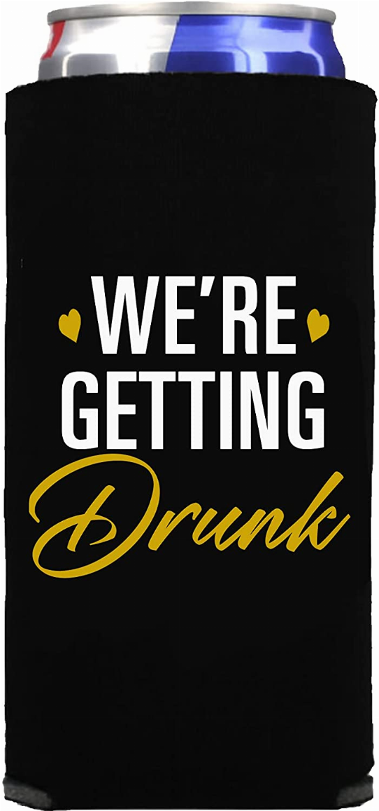 I'm Getting Married, We're Getting Drunk Bachelorette Party Can Coolers - Set of 2 - The Cocktail Concept