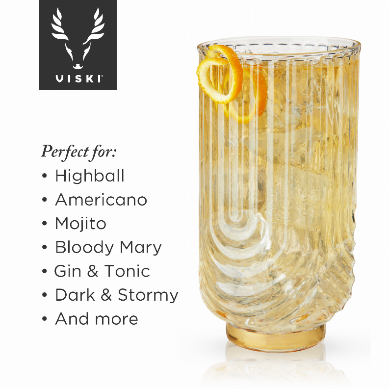 Gatsby Highball Glasses by Viski - The Cocktail Concept