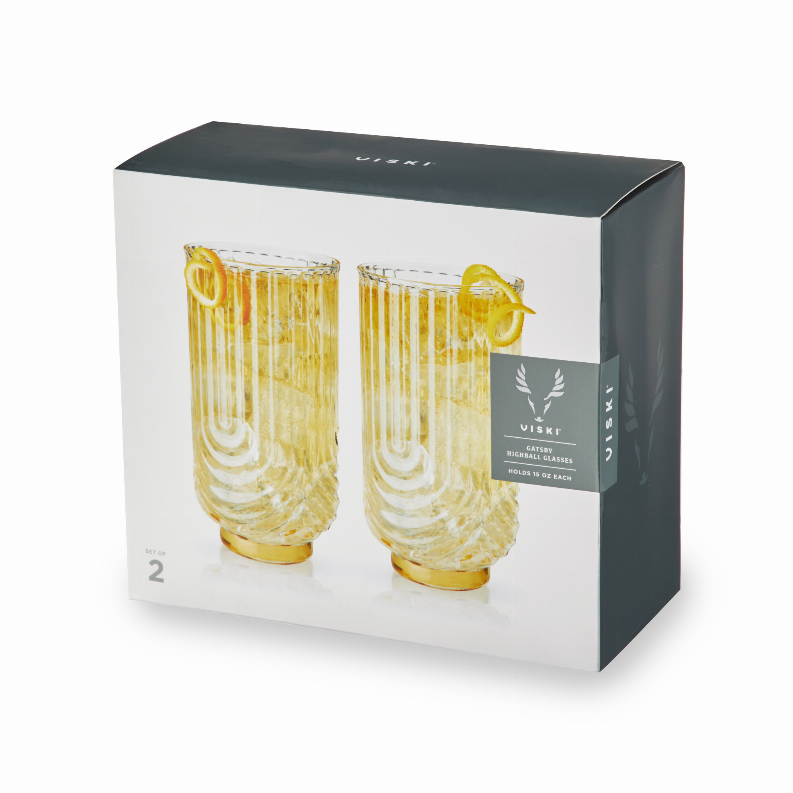 Gatsby Highball Glasses by Viski - The Cocktail Concept