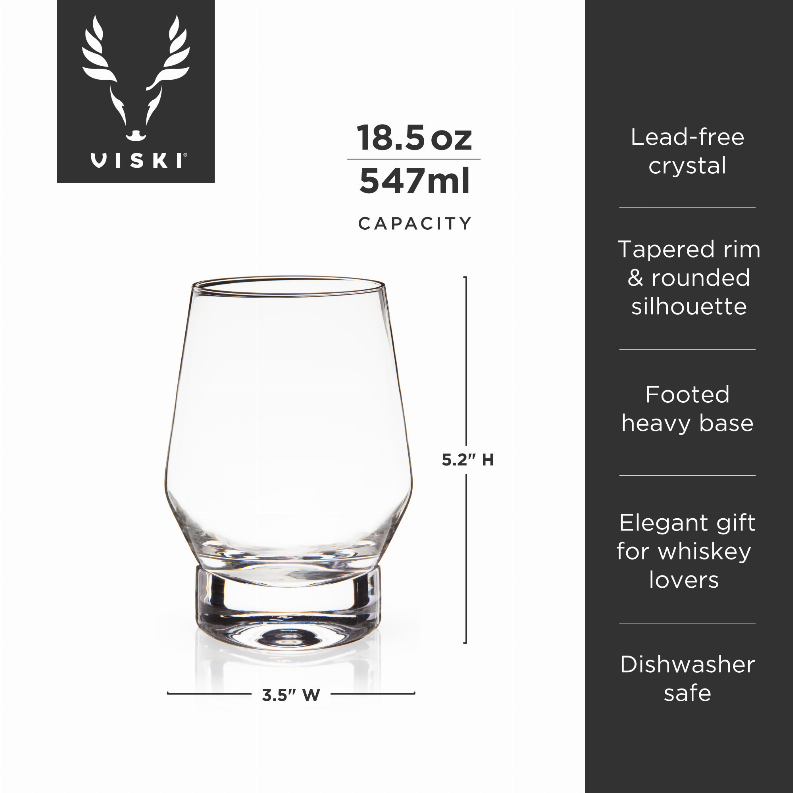 Heavy Base Crystal Whiskey Glasses by Viski - The Cocktail Concept