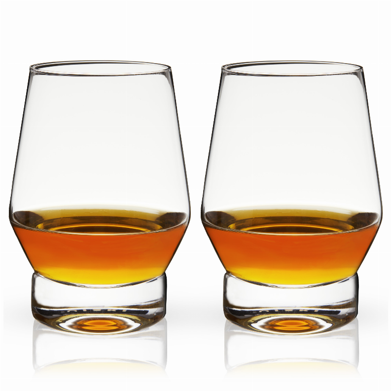 Heavy Base Crystal Whiskey Glasses by Viski - The Cocktail Concept