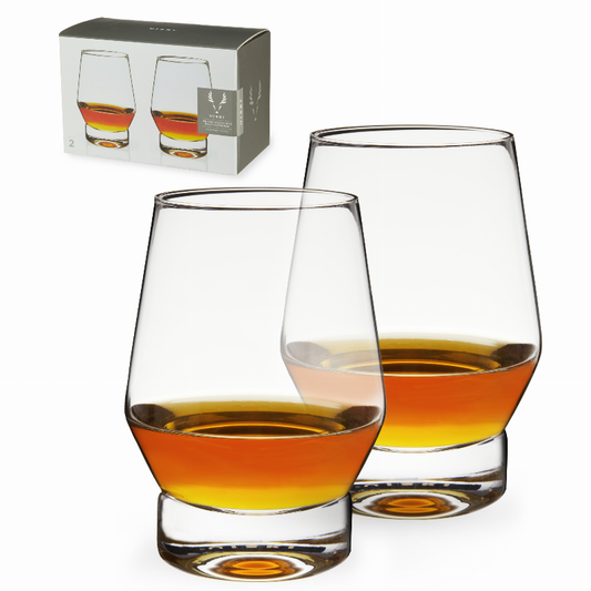 Heavy Base Crystal Whiskey Glasses by Viski - The Cocktail Concept