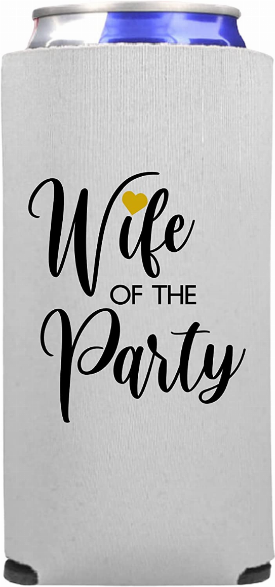 Wife of the Party, The Party - Set of 2 Bachelorette Party Can Coolers - The Cocktail Concept