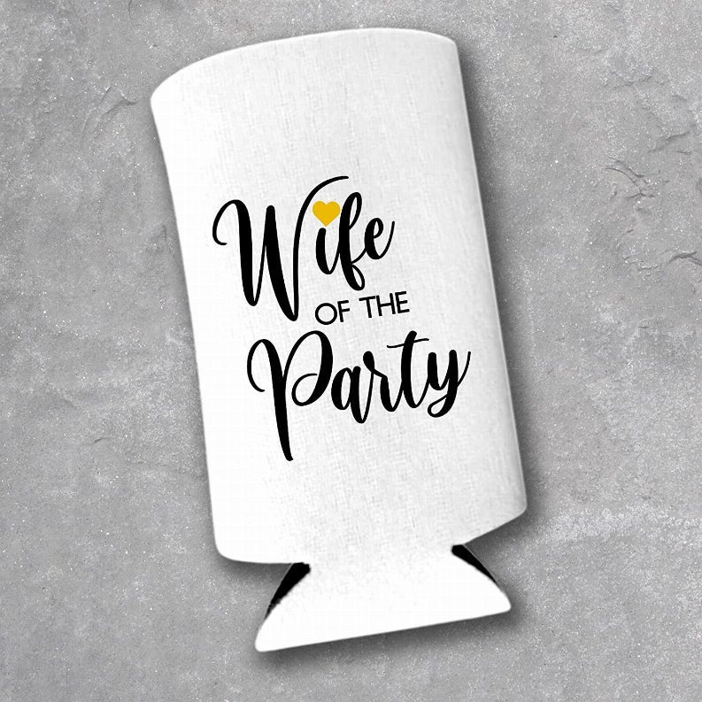 Wife of the Party, The Party - Set of 2 Bachelorette Party Can Coolers - The Cocktail Concept