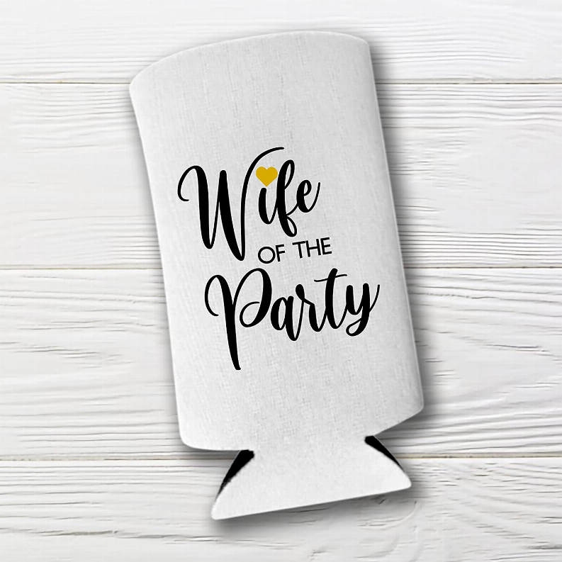 Wife of the Party, The Party - Set of 2 Bachelorette Party Can Coolers - The Cocktail Concept
