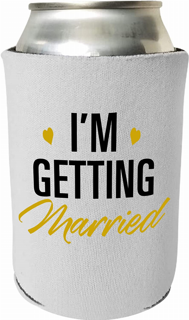 I'm Getting Married, We're Getting Drunk Bachelorette Party Can Coolers - Set of 2 - The Cocktail Concept