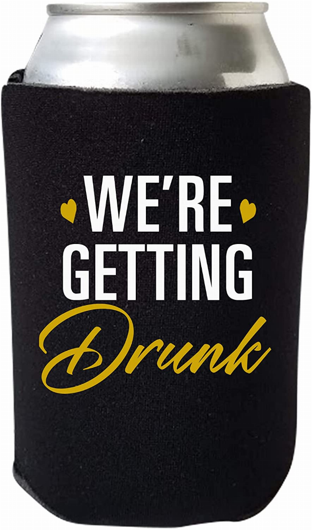 I'm Getting Married, We're Getting Drunk Bachelorette Party Can Coolers - Set of 2 - The Cocktail Concept