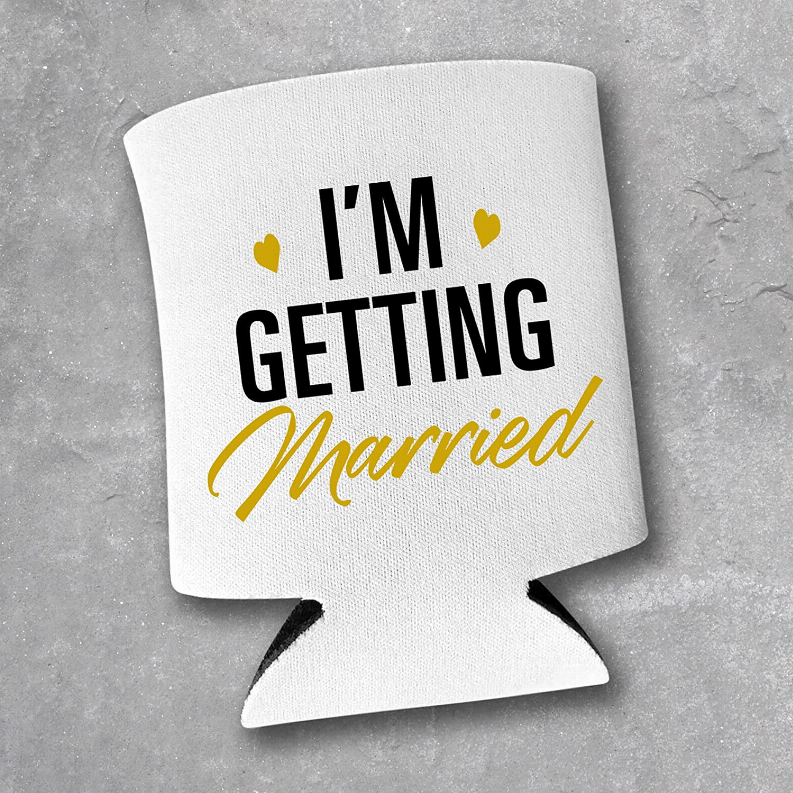 I'm Getting Married, We're Getting Drunk Bachelorette Party Can Coolers - Set of 2 - The Cocktail Concept
