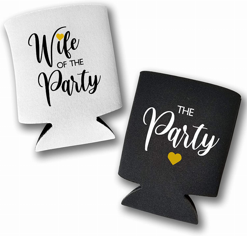 Wife of the Party, The Party - Set of 2 Bachelorette Party Can Coolers - The Cocktail Concept