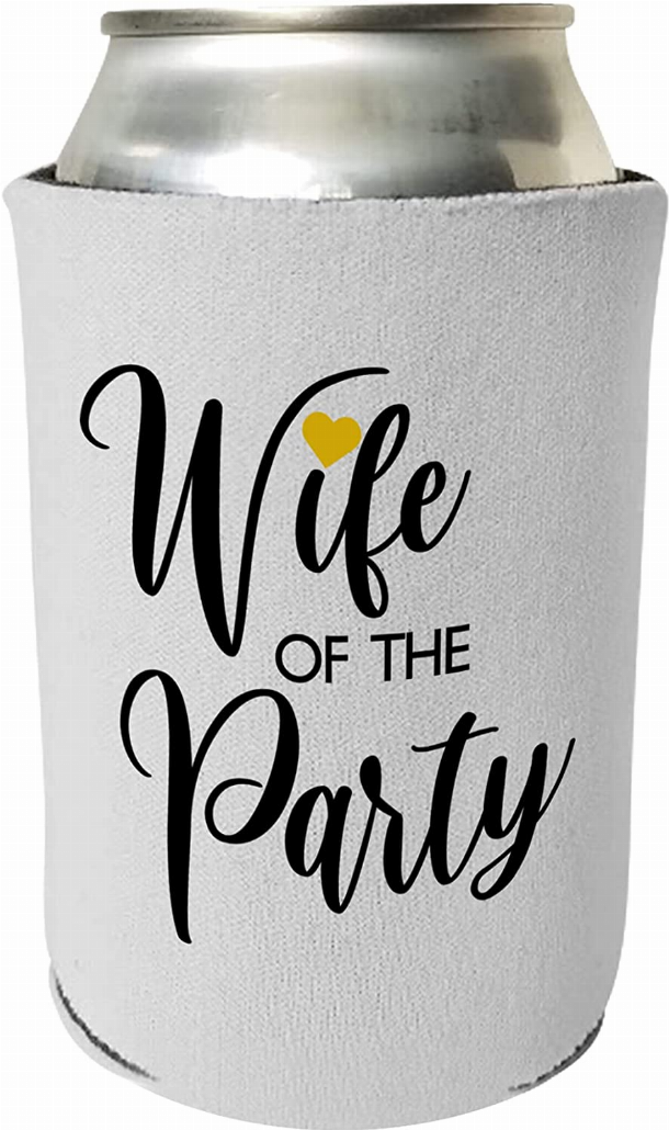 Wife of the Party, The Party - Set of 2 Bachelorette Party Can Coolers - The Cocktail Concept