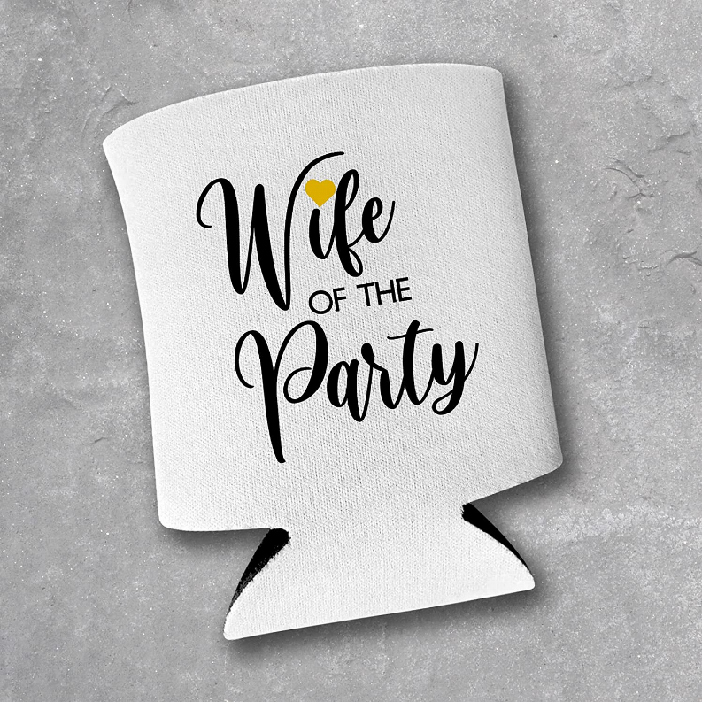 Wife of the Party, The Party - Set of 2 Bachelorette Party Can Coolers - The Cocktail Concept