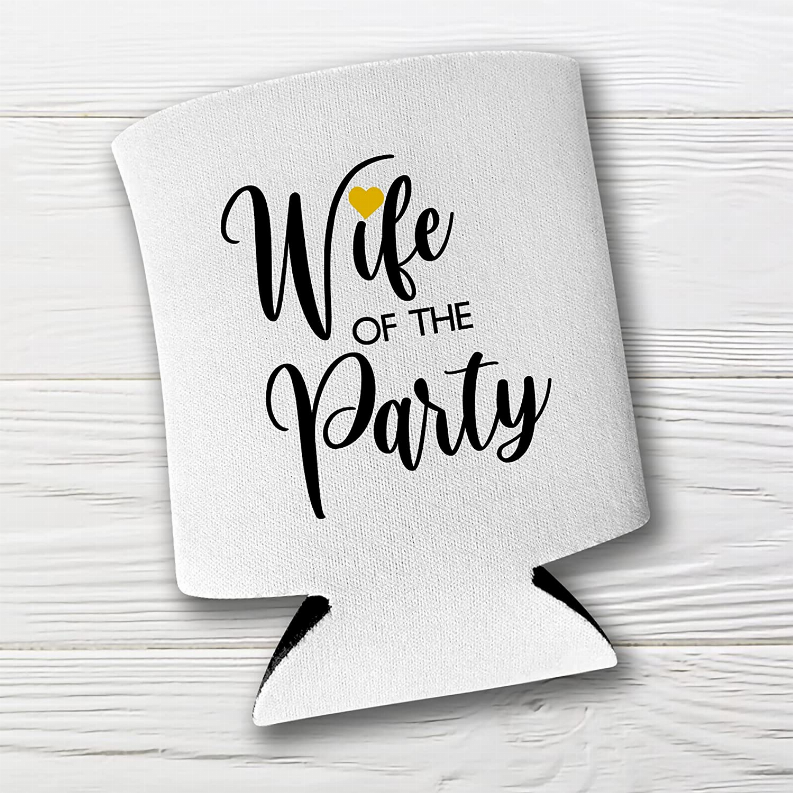 Wife of the Party, The Party - Set of 2 Bachelorette Party Can Coolers - The Cocktail Concept