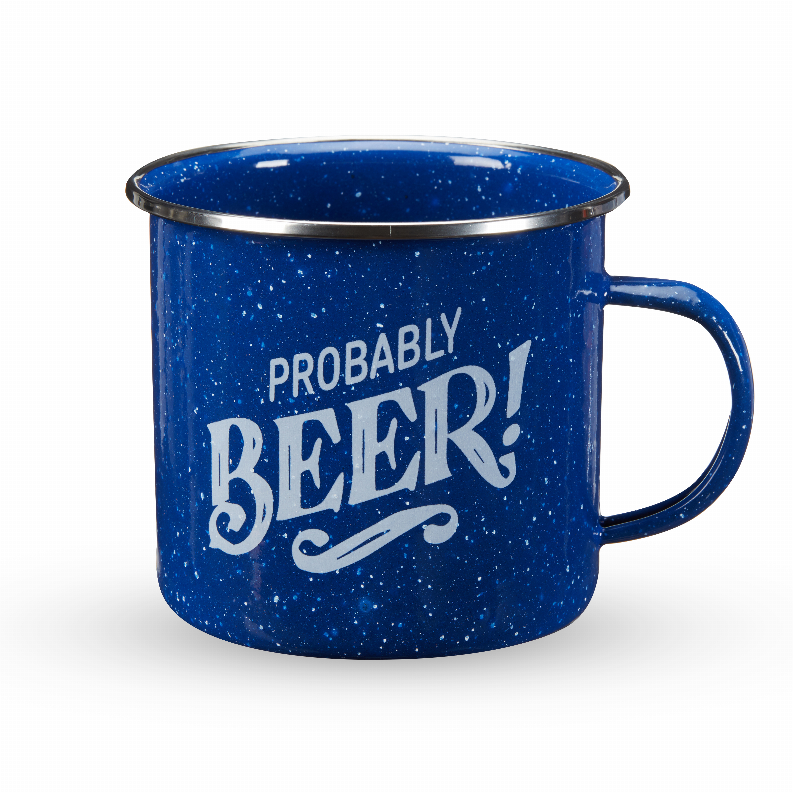 Probably Beer Enamel Mug By Foster & Rye - The Cocktail Concept