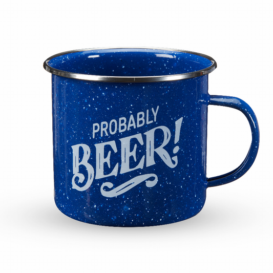 Probably Beer Enamel Mug By Foster & Rye - The Cocktail Concept