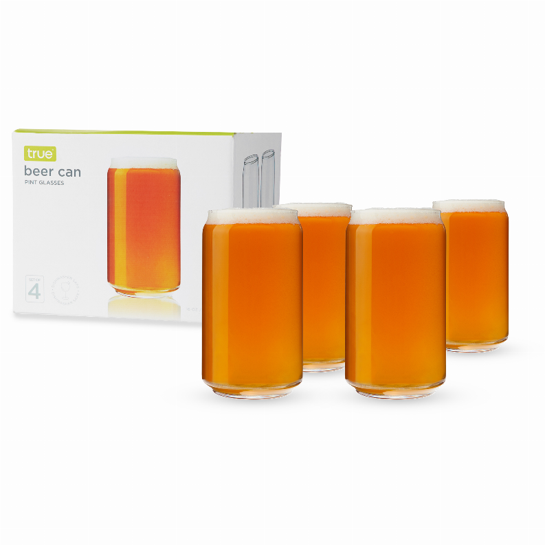 Beer Can Pint Glasses By True - The Cocktail Concept