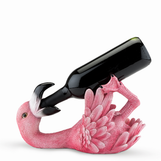 Polyresin Flirty Flamingo Bottle Holder By True - The Cocktail Concept