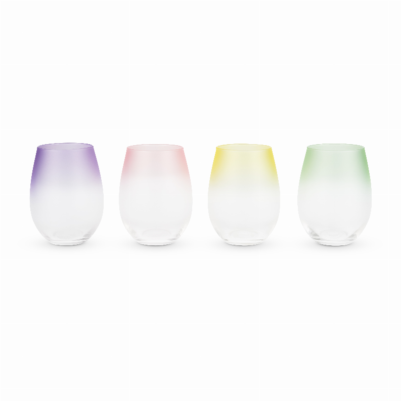 Frosted: Ombre Stemless Wine Glasses By Blush - The Cocktail Concept