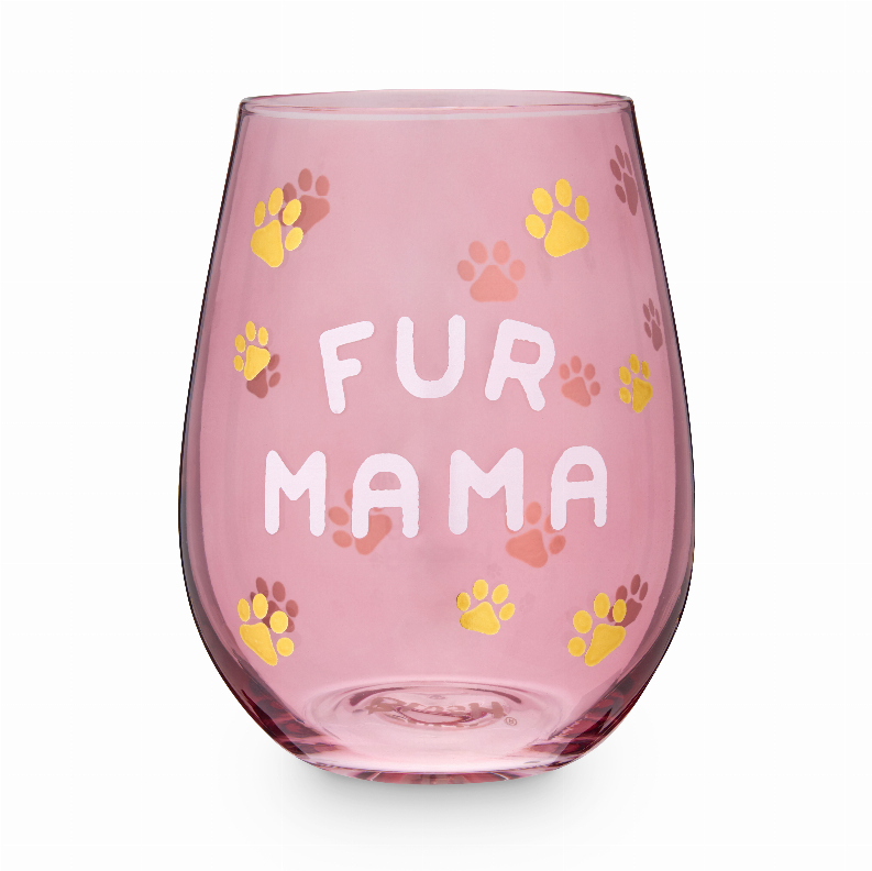 Fur Mama Stemless Wine Glass By Blush - The Cocktail Concept