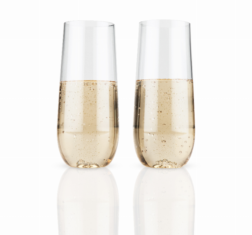 Flexi: Stemless Champagne Flute Set - The Cocktail Concept