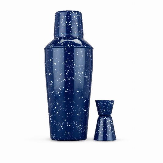 Enamel Cocktail Shaker And Jigger Set By Foster & Rye - The Cocktail Concept